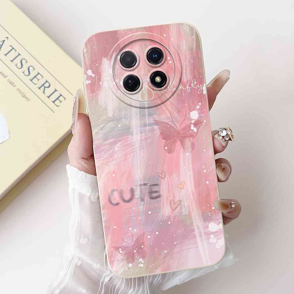 For Huawei nova Y91 Case STG-LX1 Cute Cartoon Rabbit Soft Silicone Cover For Huawei Enjoy 60X STG-AL00 6.95" Butterfly Shell