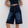 Women's Retro Loose High Waist Casual Fashion Denim Midi Pants
