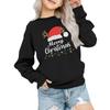 Kids' Fashion Loose-Fit Casual Long-Sleeve Christmas Print Oversized Crewneck Sweatshirt