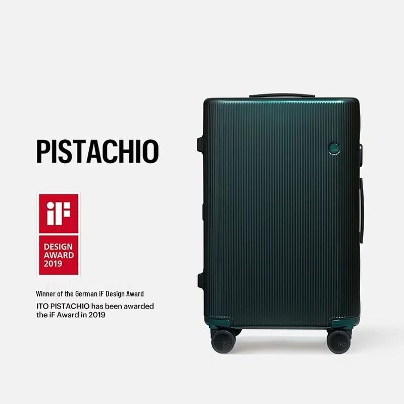 ITO Pistachio Series Large Capacity Striped Hardshell Luggage