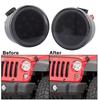 Pair LED Amber Grill Turn Signal Light for Jeep Wrangler JK 07-18 Halo Ring Angel Eye DRL Smoke Lens