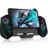 Switch Controller 7 Color RGB Light Macro Function Portable Mode Controller for Switch Grip Controller Gyro Sensor Vibration Continuous Fire Wired