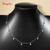 Сертифицированный Smyoue Подвеска-ожерелье с 8 камнями Moissanite 100% Настоящий Классическая женская шейная цепочка Посеребренная 18 каратным золотом Серебро 925