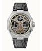 The Spirit Moon Phase Leather Strap Black Skeleton Dial Automatic I15801 Men's Watch