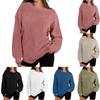 Womens Oversized Sweatshirt Crewneck Long Sleeve Ribbed Casual Pullover Top Fall Clothes