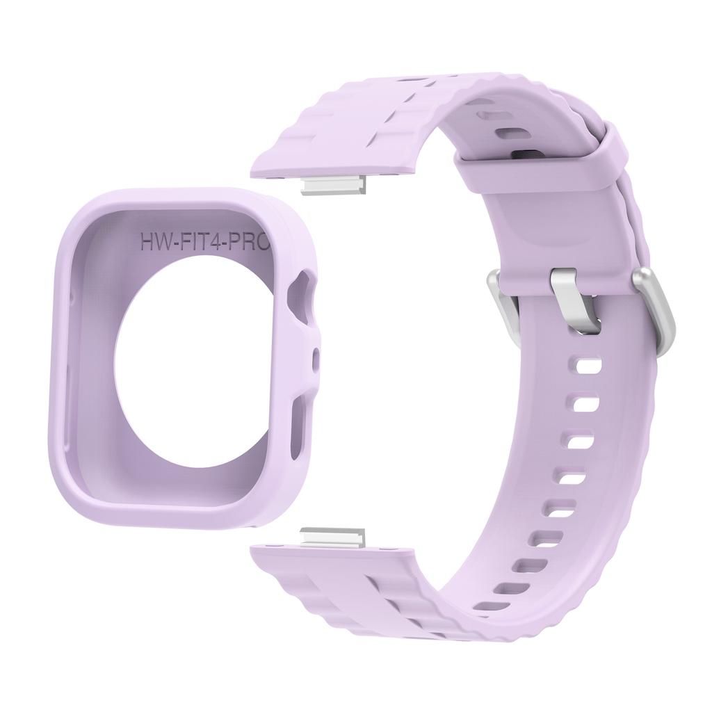 Силиконовый чехол+ремешок для Huawei Watch Fit 4 Pro Удобный Комфортный Дышащий ремешок