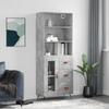 VidaXL Highboard Concrete Grey 69.5x34x180 Cm Engineered Wood 3189481