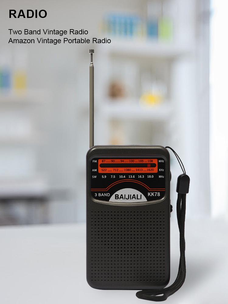Уличное радио Двухдиапазонное цифровое радио КВ/СВ/ФМ Портативное мини-радио ЖК-дисплей Работает от батареек для использования в помещении, на улице, в экстренных ситуациях