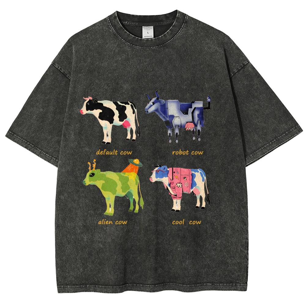 New Arrival Short Sleeved Round Neck Yk Tshirt Men Clothing New in Top Tees Mens TShirt Camisetas Fun Cow Print Ropa Hombre