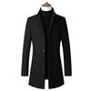 Winter Wool Jackets Men Casual Slim Outwear Long Trench Coat