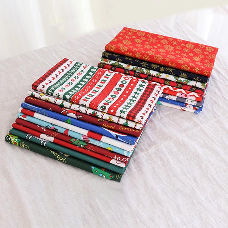 5pcs/Lot Sewing Quilting Fabrics Handmade Material Printed Cloth 25x25cm Patchwork DIY Christmas Series Cotton Fabric
