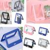 3Pcs ID Badge Holder with Double-Sided Windows Horizontal Hard Transparent Plastic Case Office ID Card Protector