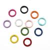 Colorful Spring Alloy Spray Paint Peach Heart & Figure 8 Keychain DIY Jewelry Material Pack