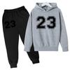 НЕТ:23 баскетбольная толстовка, спортивный комплект с капюшоном, весенне-осенняя детская толстовка + штаны, комплект из 2 предметов, милая толстовка для мальчиков и девочек от 4 до 14 лет