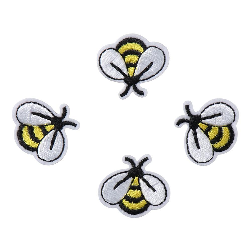 Non-woven Fabric Bee Embroidered Patches Applique Bee Fabric Iron-on Bags