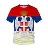 Hot Selling Men's 3D T Shirts Serbia Flag T-shirt Summer Casual Tops Fashion O-neck Short Sleeve Street Streetwear Tee