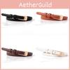 Color Solid Simple Gold Buckle Women Slim Waist Belt Casual And Versatile