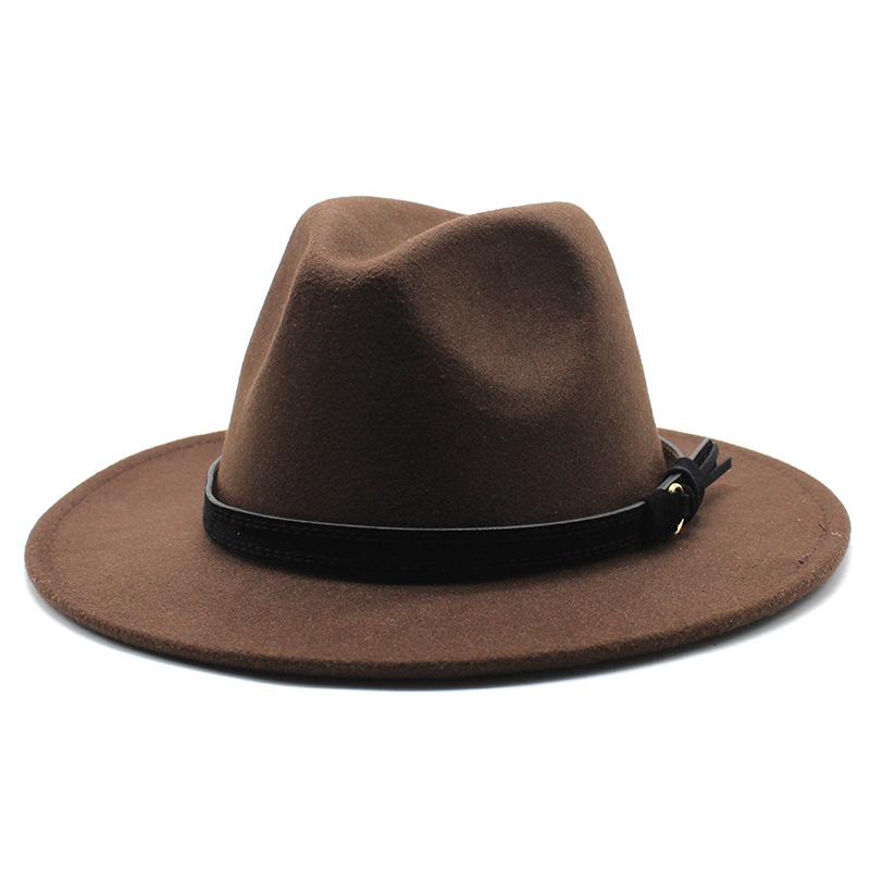 Men'S And Women'S Top Hats British Classic Jazz Hats Woolen Hats Big Eaves Hat Fashion Flat Hat Jz-012