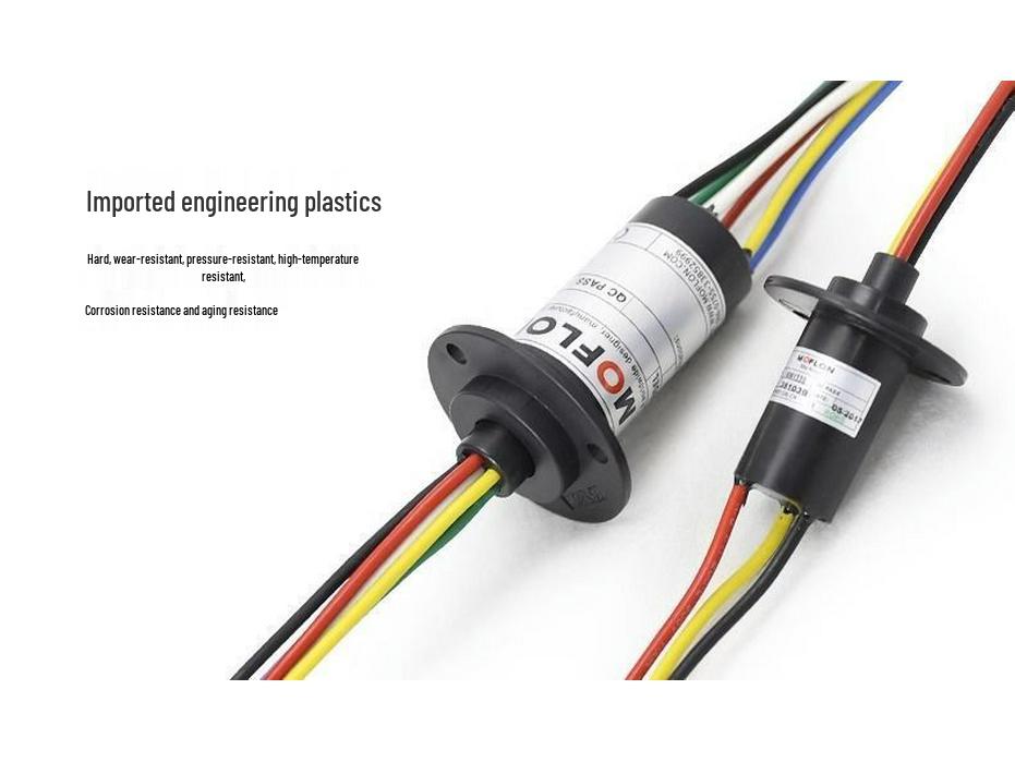 High-Power Conductive Slip Ring: 2 Connectors, 36 Large Brushes, 6A to 12-Way Carbon Brush Collector