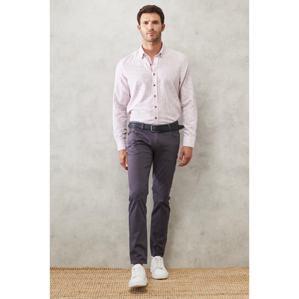 Мужские брюки-чинос светло-коричневого цвета Slim Fit с 5 карманами