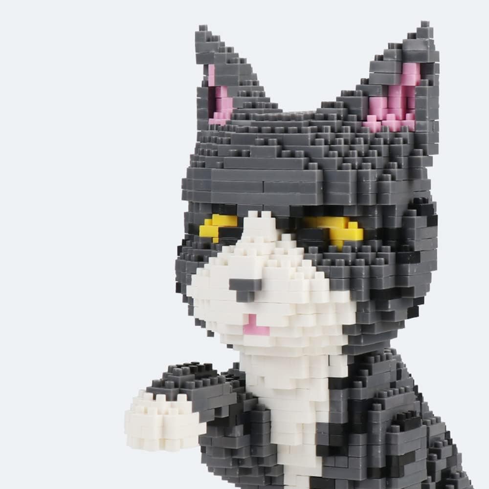 Конструктор Кошка Домашнее животное Наборы строительных игрушек, Сделай сам Животные Блоки Набор для сборки для взрослых Микро 3D Строительная игрушка Кирпичики Кошки Конструктор Игрушка Подарок для