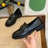 Black Round Toe Slip-on Women Shoes Spring/autumn Soft-soled Casual Shoes Loafers Comfortable Walking Shoe High Quality Leather