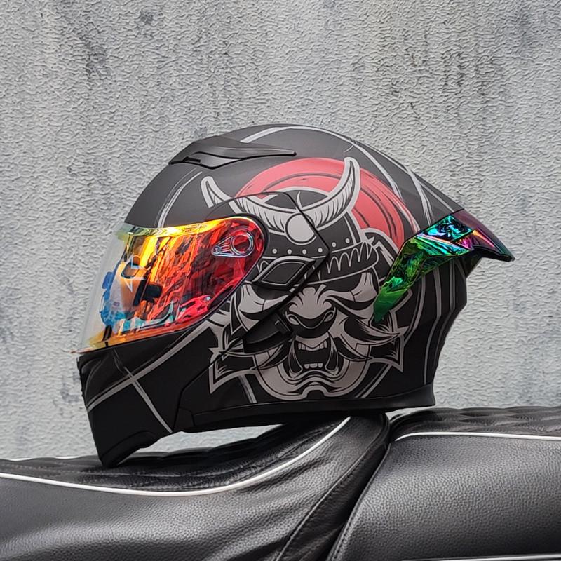 E5GOrz Откидной Мотошлем для Мужчин и Женщин – Интеграл, Всесезонный со Слотом для Bluetooth, Большим Задним Спойлером, Сертифицирован 3C