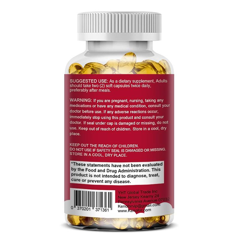 Kenofor Cranberry + Vitamin C Supplements 25000mg with Vitamin E, 120 Softgels