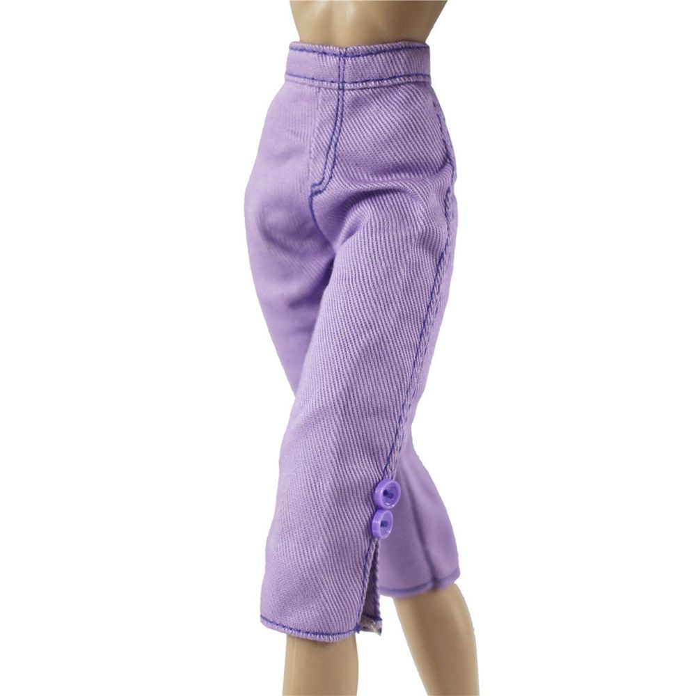 Детские игрушки 11,5" Повседневная одежда Цветочные джинсы Кожаные брюки Кукольные брюки Одежда Аксессуары