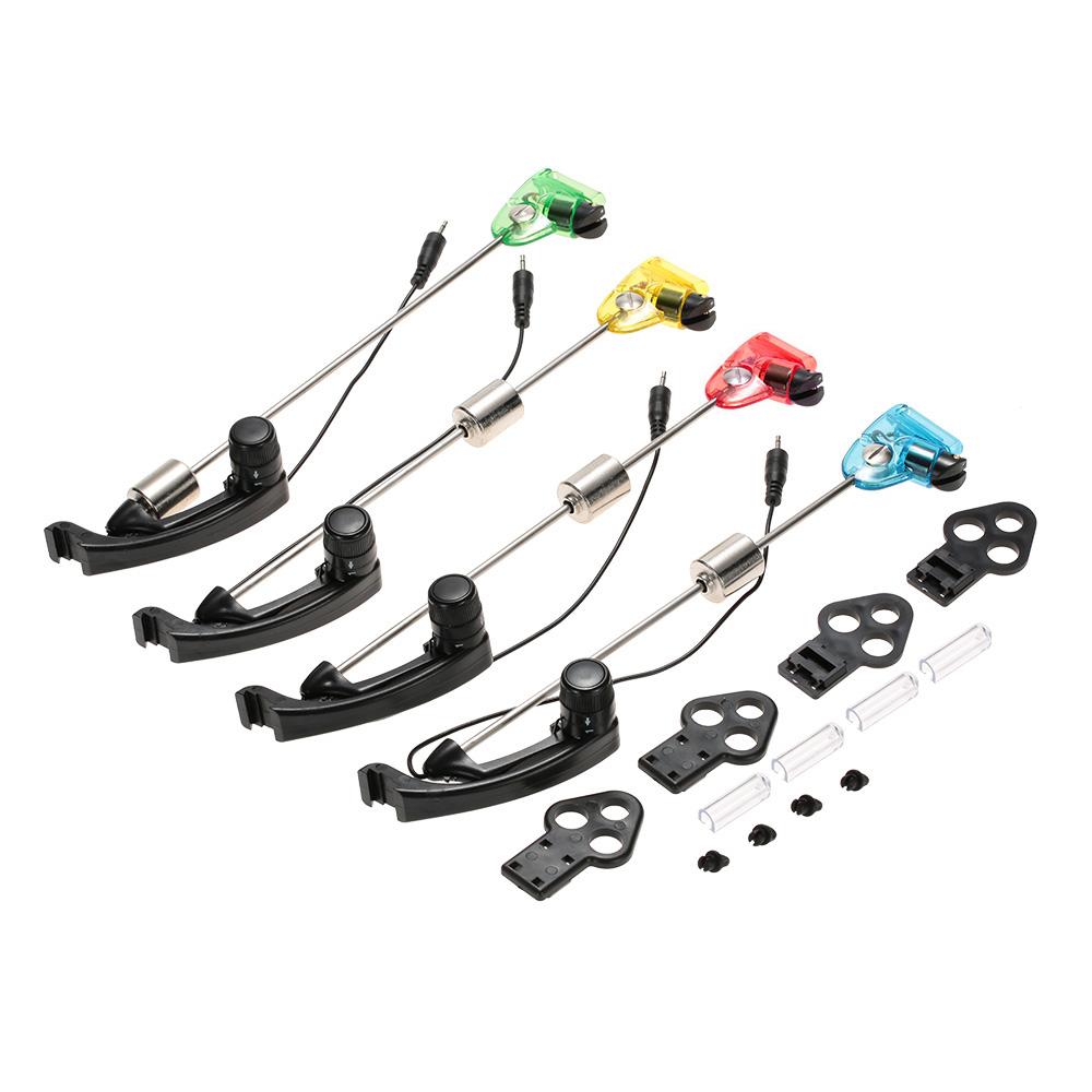 Lixada Беспроводные сигнализаторы поклевки для рыбалки, набор цифровых сигнализаций для рыбалки, 1 приемник плюс 4 сигнала тревоги для карпа