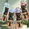 1PC German Shepherd Dog 750ml Color Plastic Sports Water Bottle Leakproof Flip Straw Lid Suitable for Sports Office Home Use