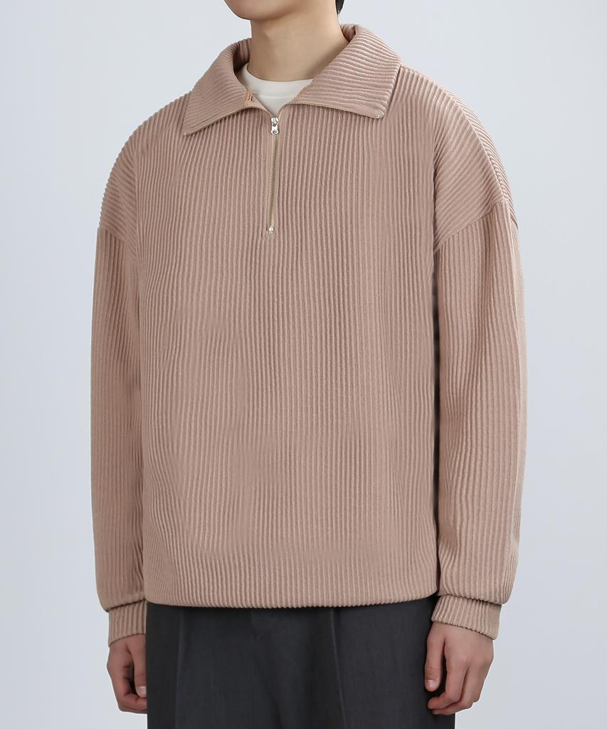 VERYVAIN Ravine Tex Zip-Up Knit (Beige)