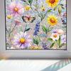 PRIVACY WINDOW GLASS FLORAL PATTERI
