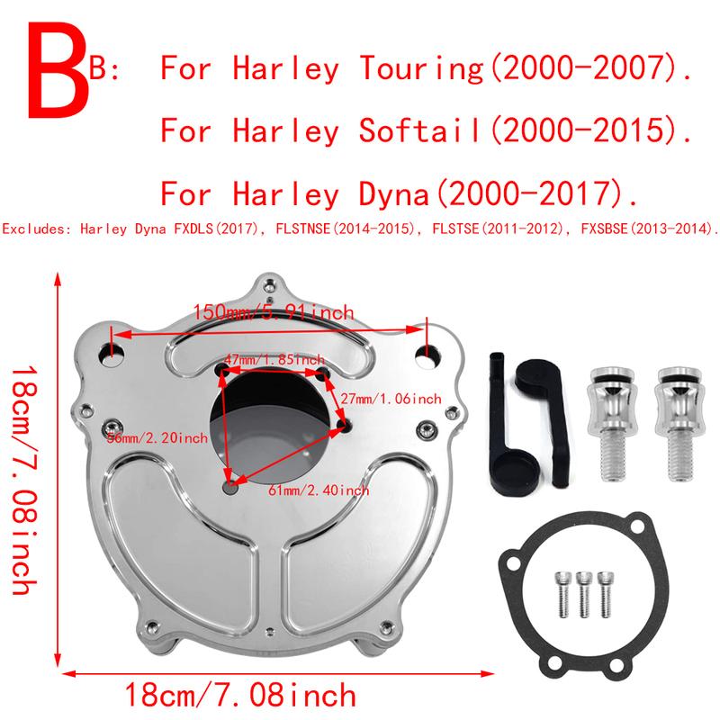 RSD Фильтр воздушного фильтра Clarity Хром Для Harley Sportster Iron 883 1200 Dyna Softail FXSTC Fat Bob Touring FLHT FLHTC