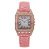 Fashion Rectangle Quartz Wrist Watch for Women Luxury Brand Roman Dial Leather Strap  Ladies Watches Clock Gift