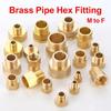 1Pcs Reducer Pipe Fitting 1/8 1/4 3/8 1/2 3/4 Female To Male Threaded Hex Bushing Connectors Coupler Connector Brass
