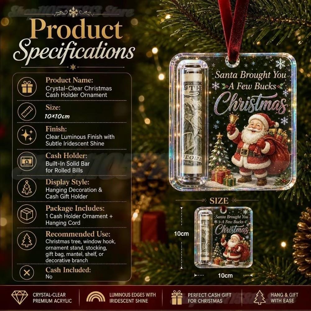Personalized Design Cash Gift Box Acrylic Treat Holder Ornament for Surprise Present