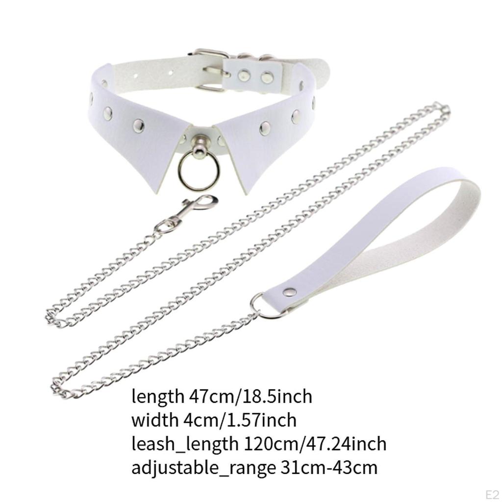 Готический рок-чокер с подвесками и кольцами для женщин