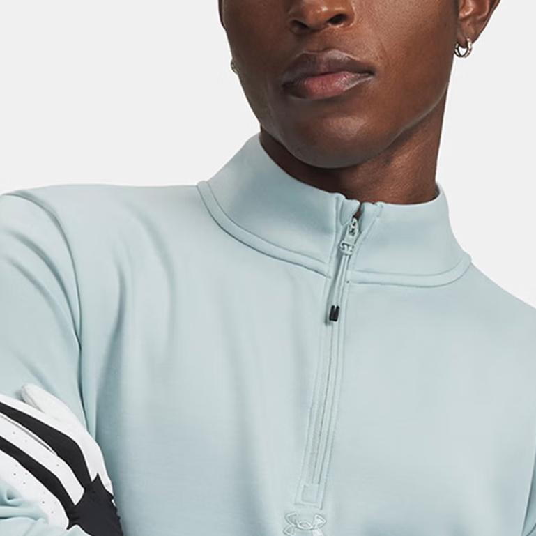 Under Armour Поло для гольфа с воротником-стойкой, длинным рукавом, повседневное, спортивное, мужское, топ 1387124-477