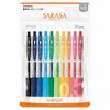 Zebra Sarasa Clip Gel Ballpoint Pen Set N 0.5mm 10-Color JJ15-10C-N