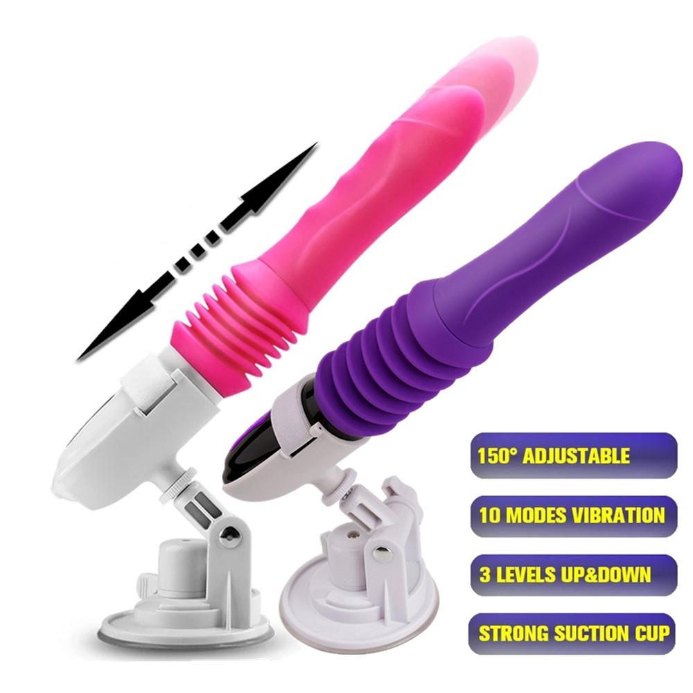 Automatic Telescopic Dildo Vibrator Sex Machine for Women Men G Spot Anal Thrusting Pussy Masturbation Sex Toys Gun Massager