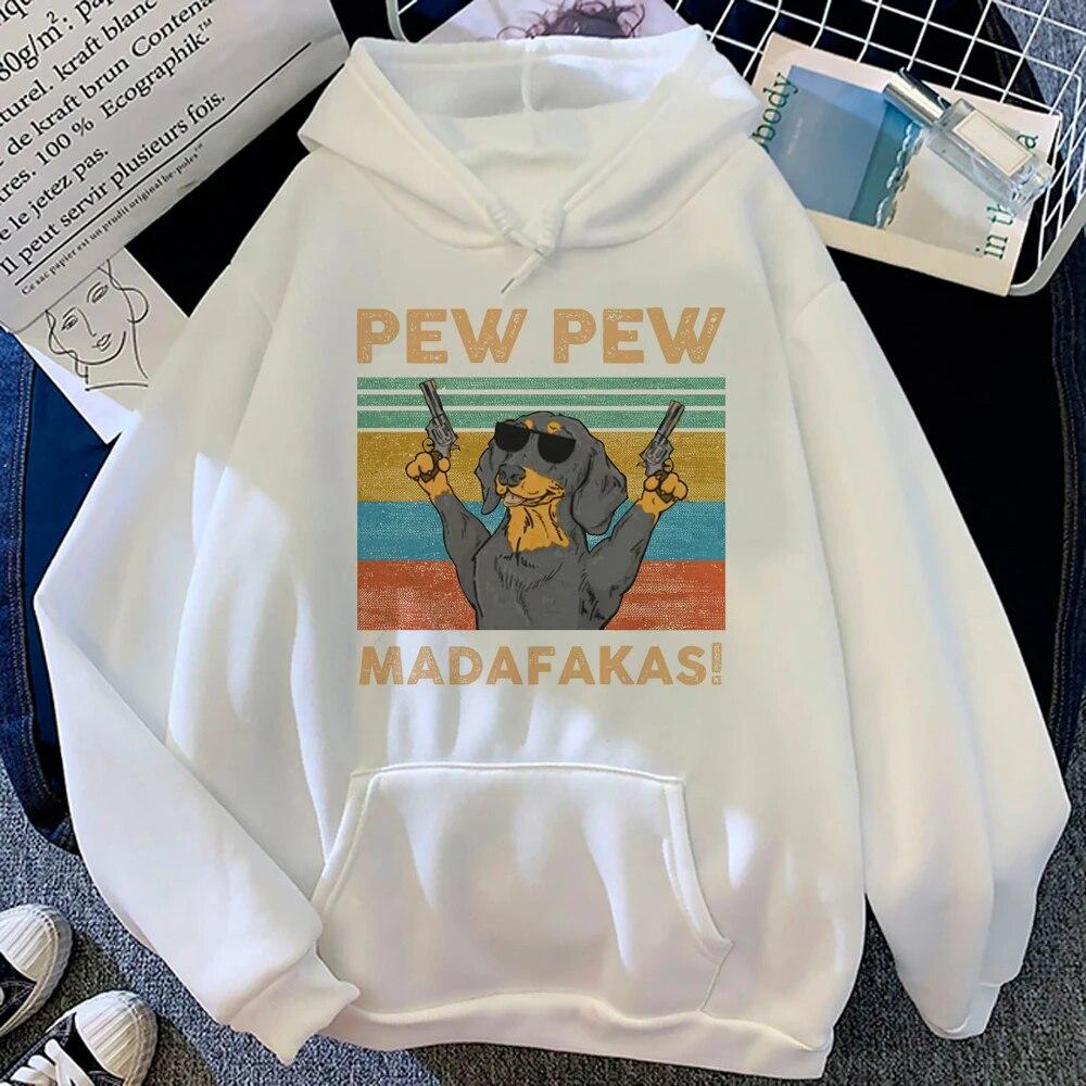 Толстовки с таксой, женские винтажные толстовки в стиле аниме, готики, 2023, женские пуловеры с рисунком унисекс