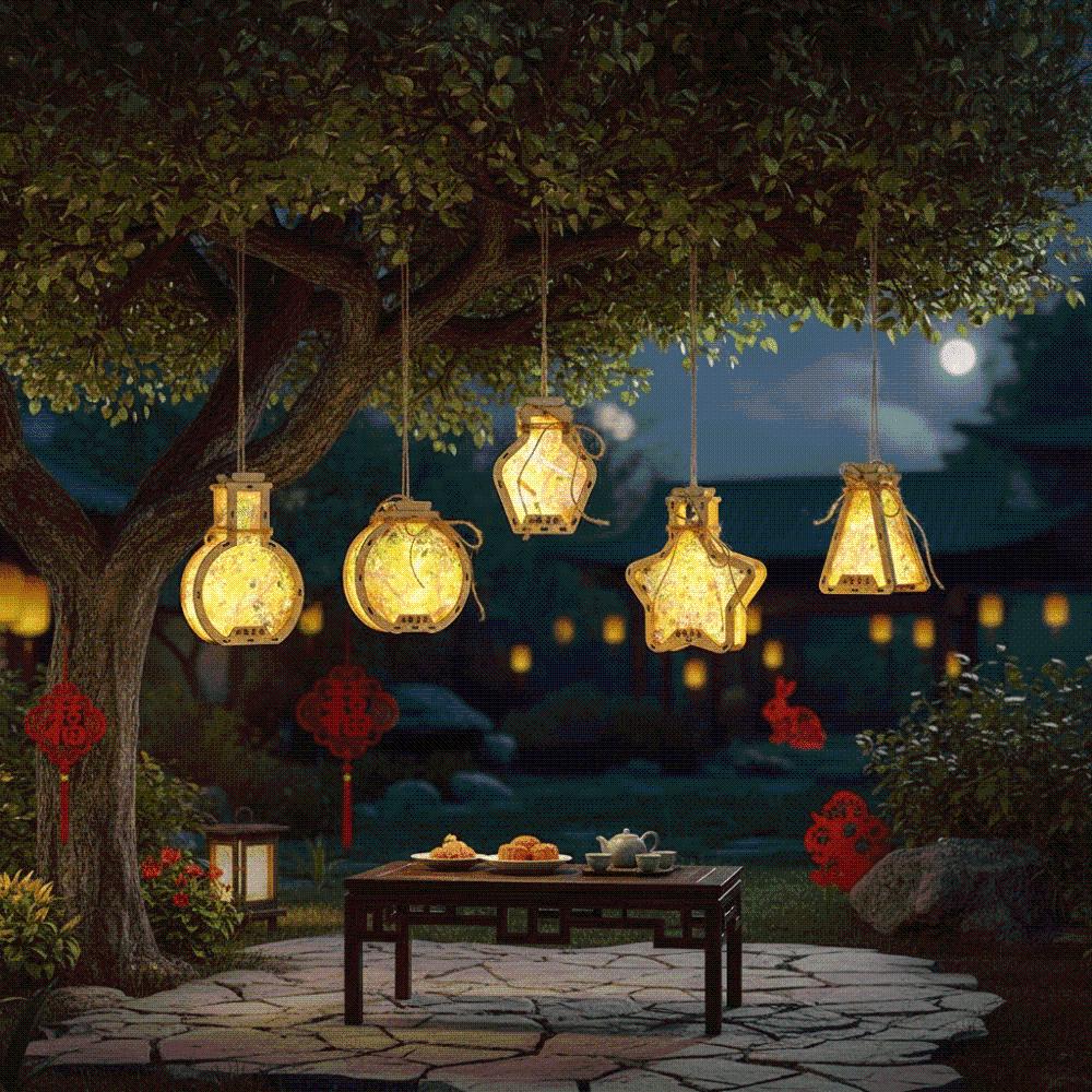 Glowing Wishing Bottle DIY Traditional Luminous Hanging Decor Mid Autumn Craft Chinese New Year