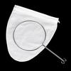 Tea Filter Bag Ultra Fine Mesh Steel Ring Long Handle Reusable Cheesecloth Tea Nut