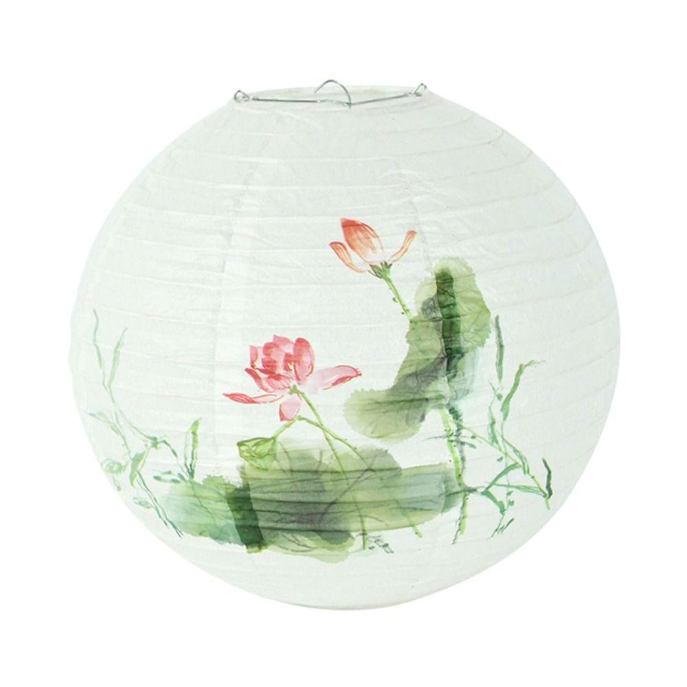 National Day Toys Gifts Temple Fair Decoration Paper Lantern Lampshade Flower Lantern Round Lamp