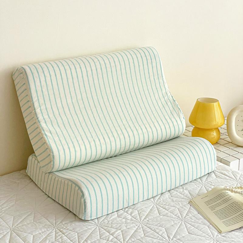 Латексная подушка с эффектом памяти с хлопковой наволочкой для детей, 50x30см, Съемная, Для использования в любое время года, Наволочка 60x40см.