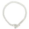 [R7238] - Silver White 'Sissi' Designer Bracelet - 18 Cm - 3 Mm (crystal River)