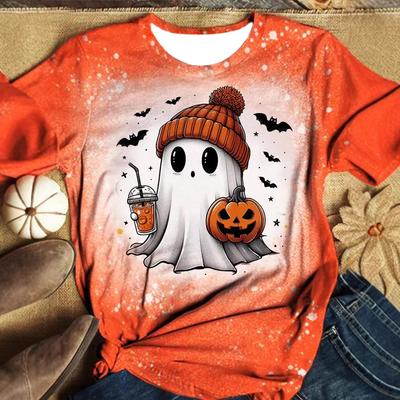 Зарубежная торговля женская одежда новая акварельная живопись цветочный принт 3D цифровая печать принт призрака на Хэллоуин