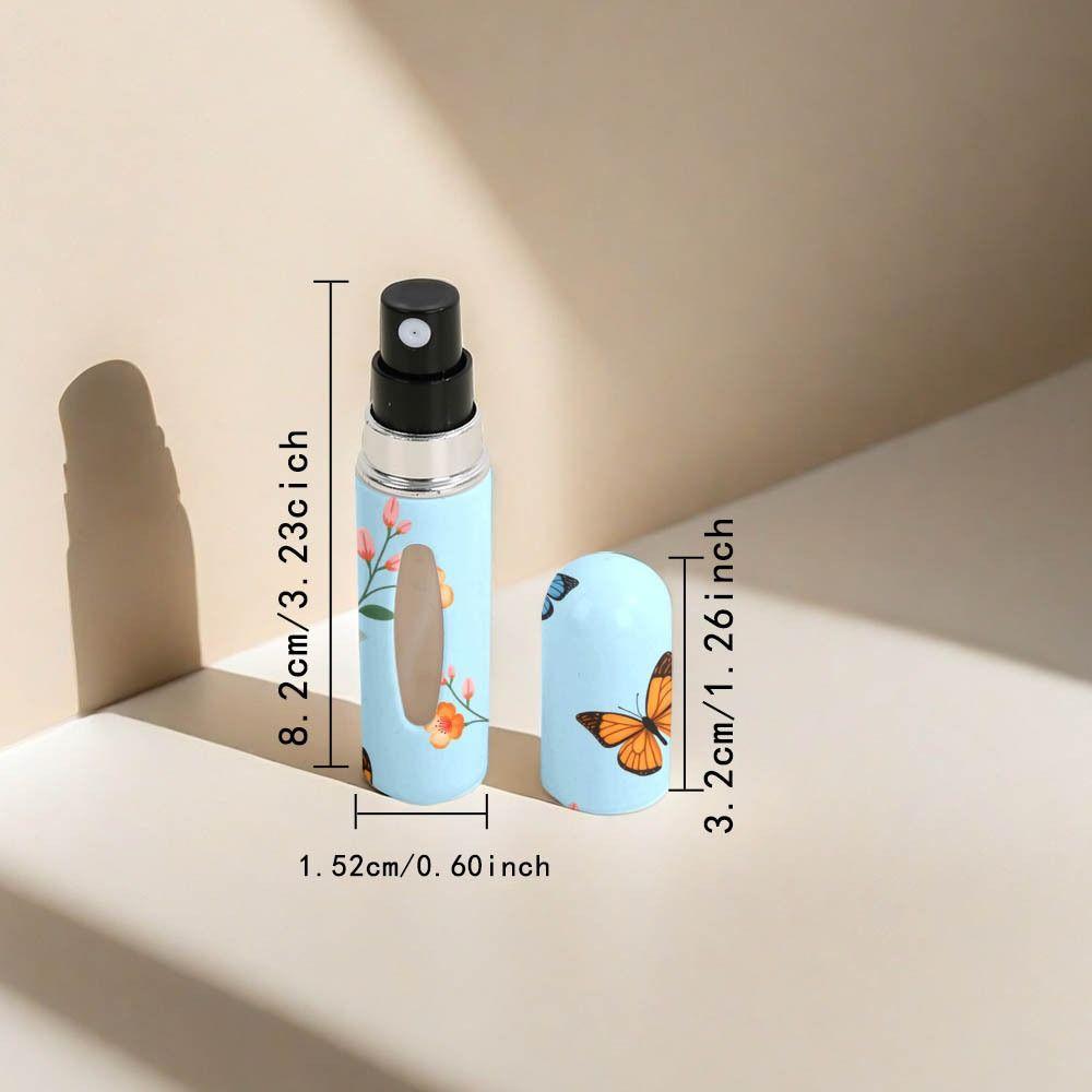Спрей-бутылка с принтом бабочки, вращающаяся, многоразовые пустые косметические контейнеры, дорожная