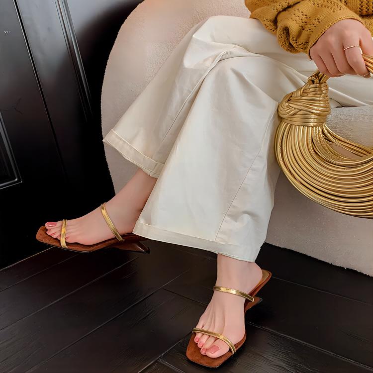 Инопланетный каблук крутые тапочки женские 2025 новый летний носить с сандалиями сказочный стиль Инопланетный каблук высокое чувство